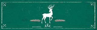 圣诞节绿色麋鹿狂欢banner